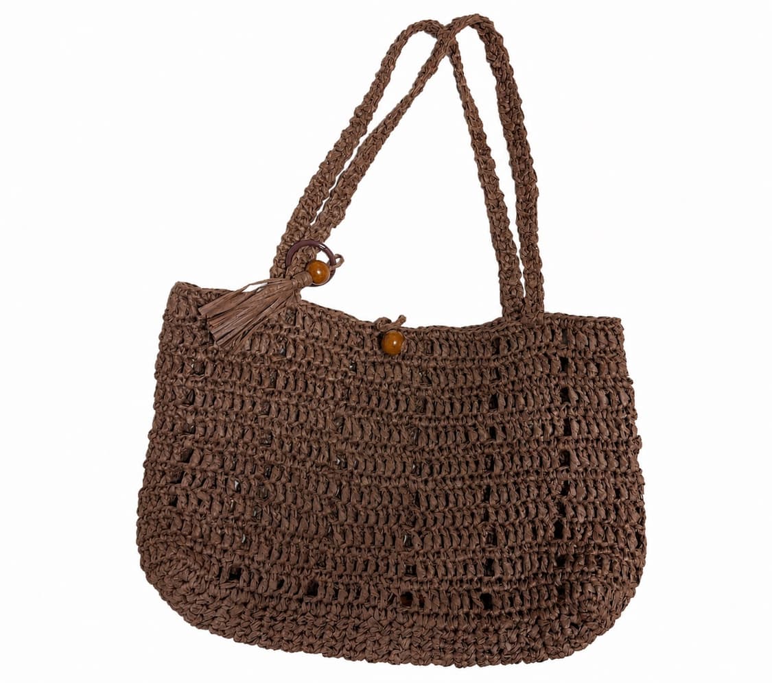 Handmade Cocoa Crochet Tote 상품이미지1
