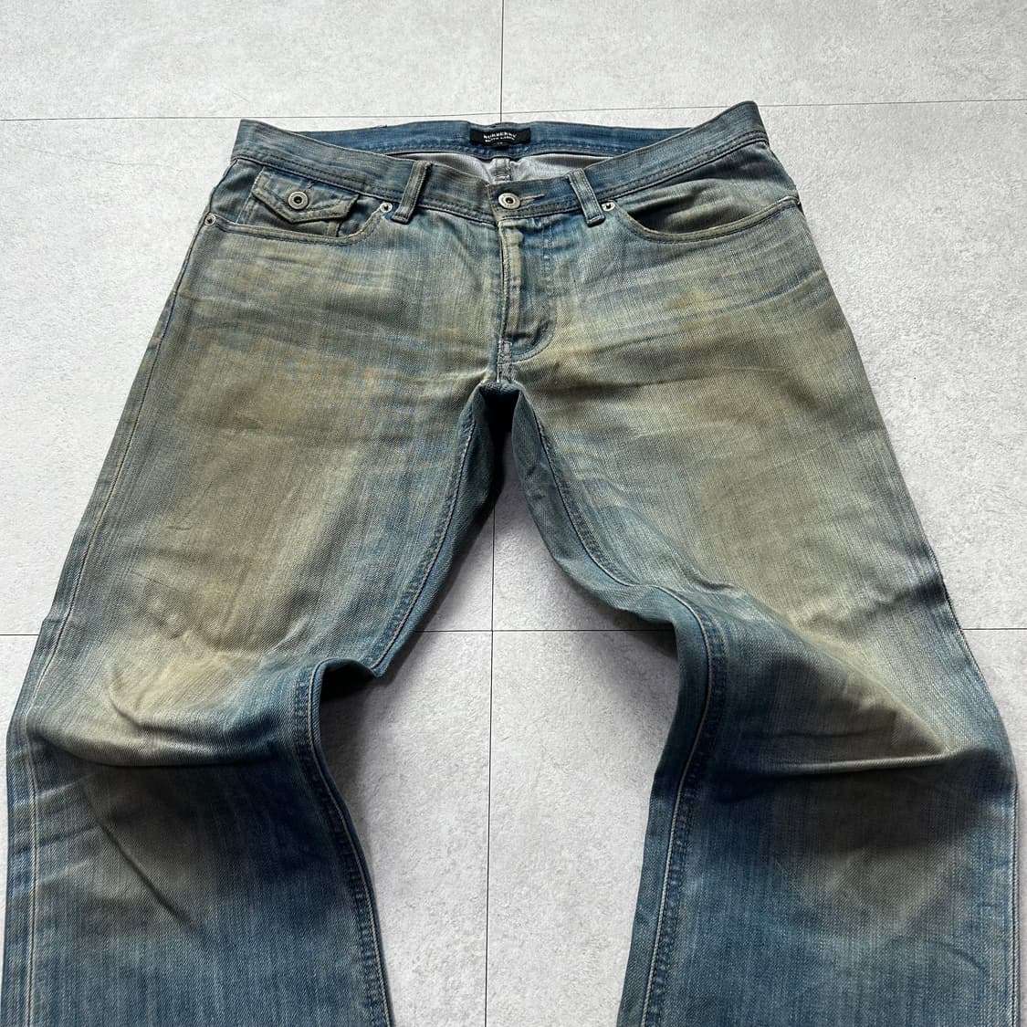 90s 버버리 블랙라벨 세미 부츠컷 데님 31 상품이미지5