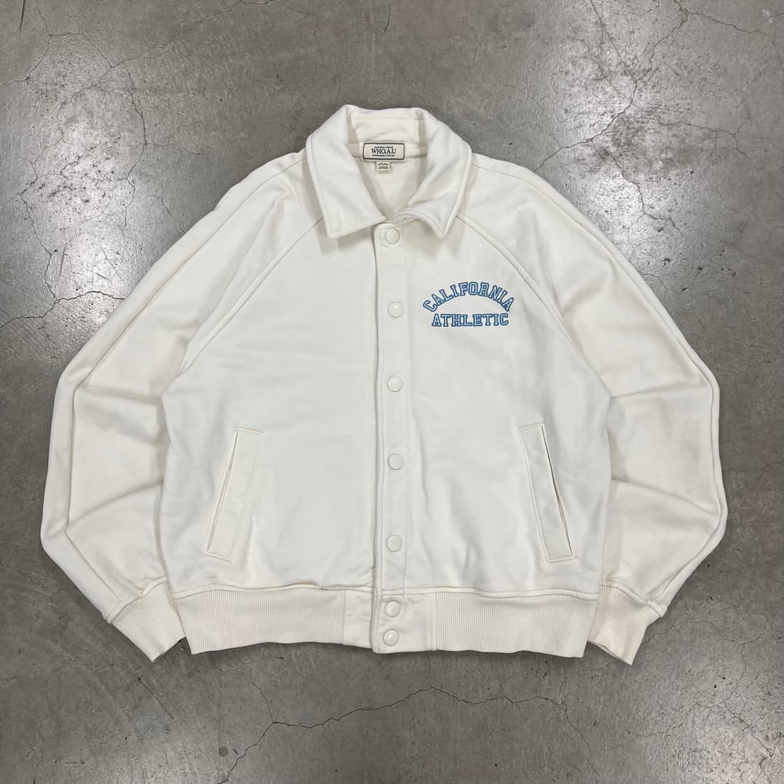 후아유 아이보리 컬러 스펠아웃 코튼 자켓 상품이미지2