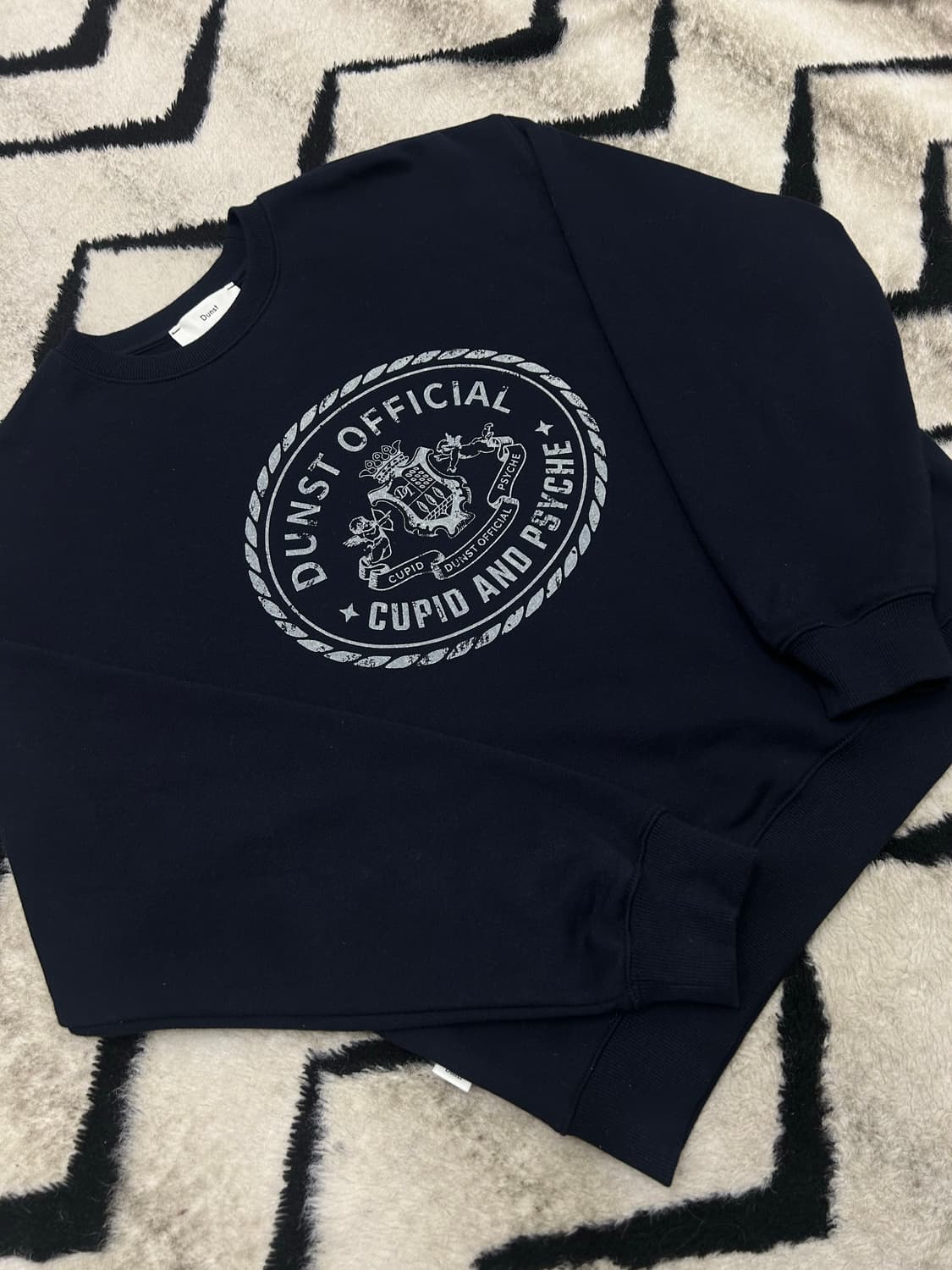 [S]던스트 오버핏 큐피트 캠퍼스 맨투맨/프렌치네이비 상품이미지2