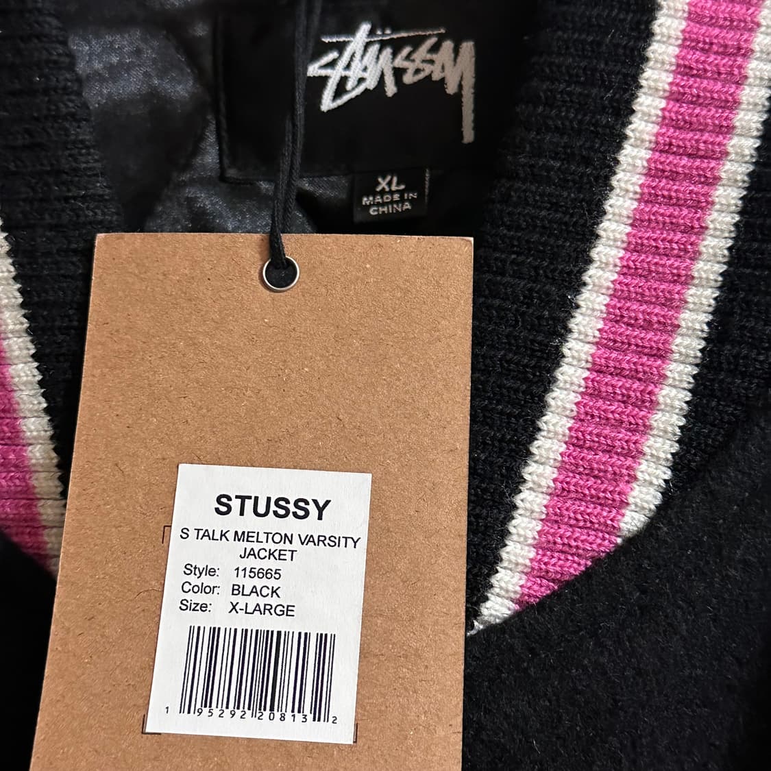 Stussy S Talk Melton Varsity Jacket XL 상품이미지3