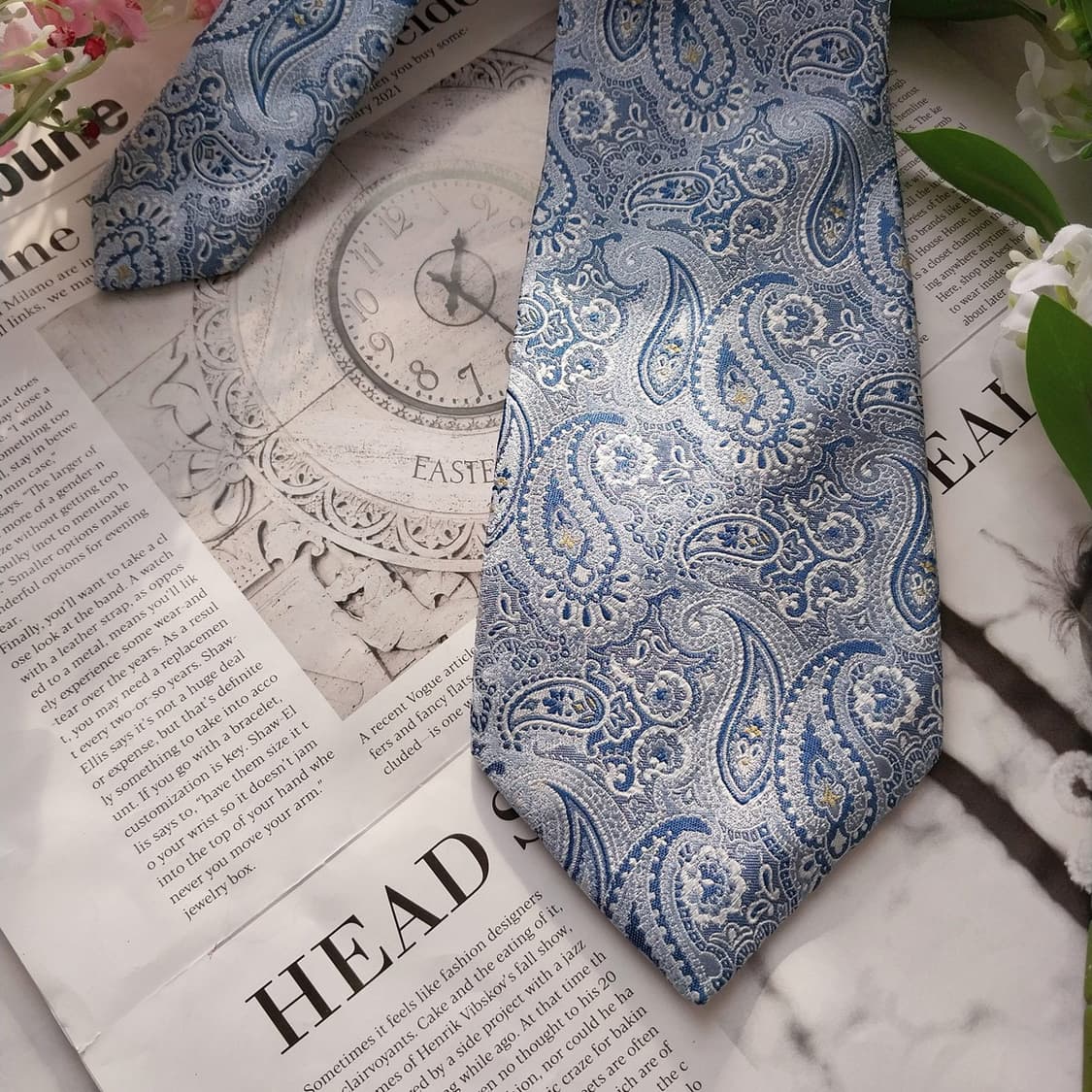 까날리 실크 페이즐리 자카드 넥타이 9.1cm A+등급 K1605
 상품이미지5