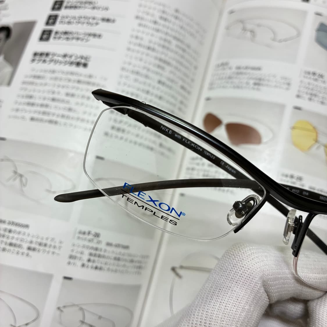 NIKE FLEXON 나이키 플렉슨 일본생산 반무테 티타늄 안경 고글 상품이미지3
