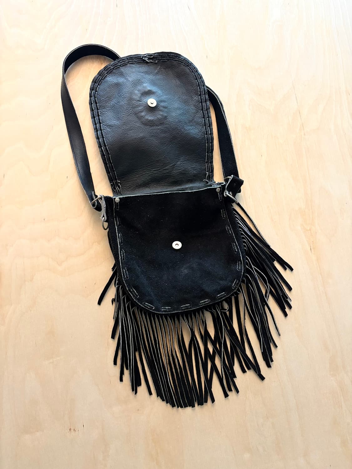 웨스턴 스타일 아메리칸 빈티지 크로스백 블랙 상품이미지3