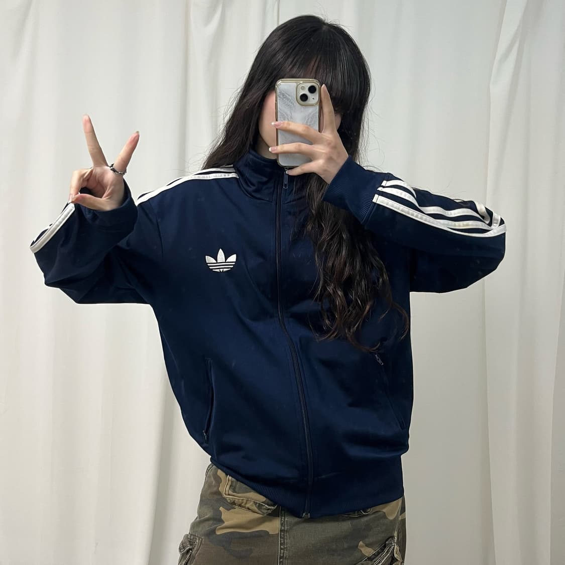 Adidas navy firebird jersey 상품이미지2