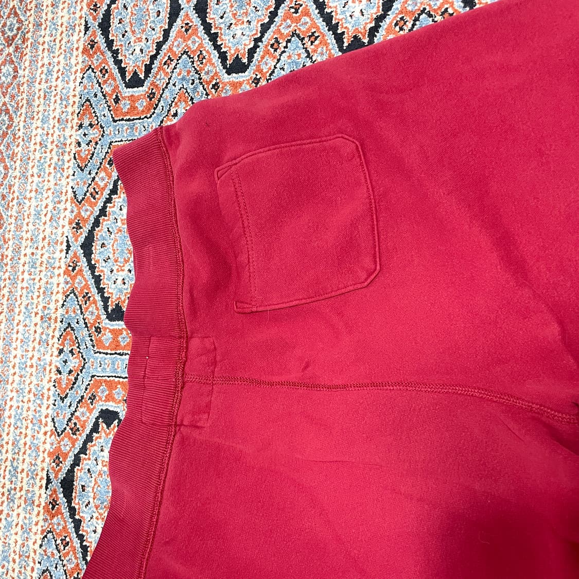 아베크롬비 피치로고 레드 기모 반바지 남성L 상품이미지6