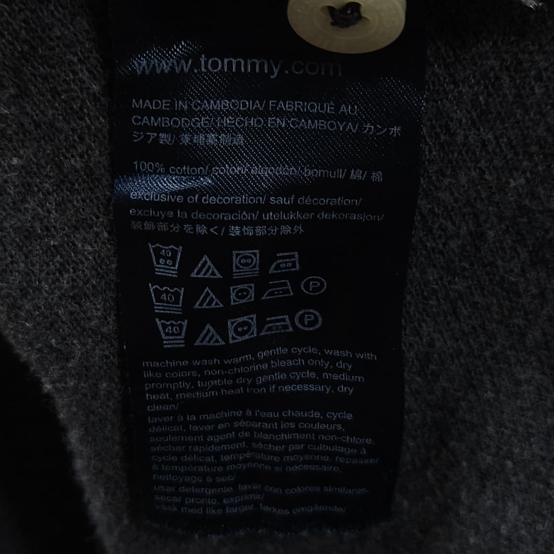 Tommy 타미 차콜그레이 반팔 카라티 100 상품이미지4