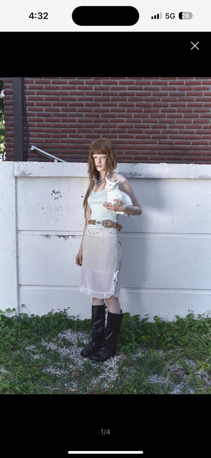 EYELET RUFFLE SKIRT m사이즈 상품이미지1