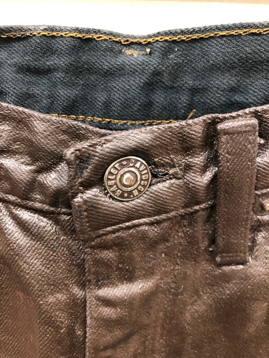 코팅 부츠컷 팬츠 다크 브라운 상품이미지3