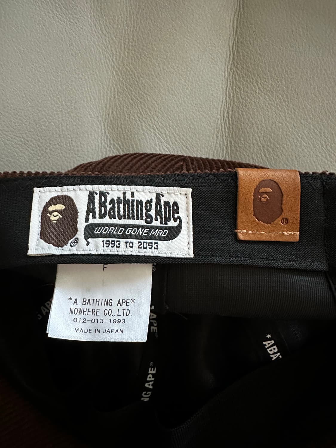 베이프 코듀로이 헤드 캡 모자 상품이미지5