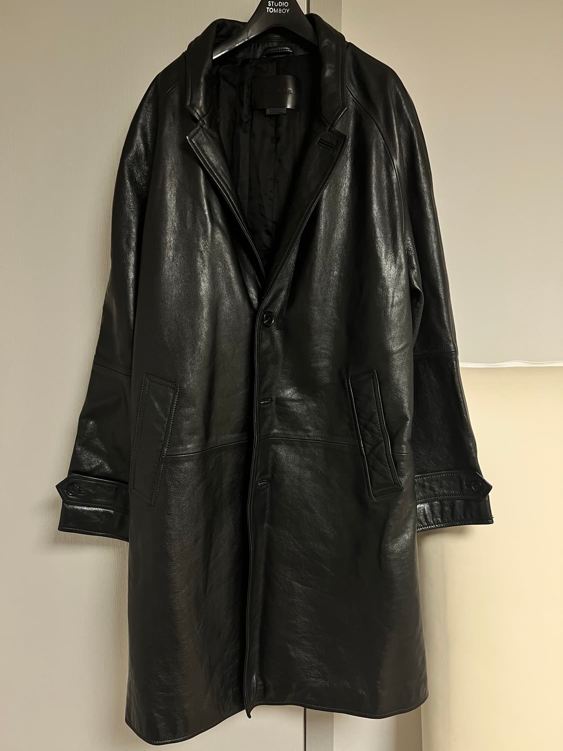 자라 스티븐 마이젤 콜라보 가죽 레더 코트 M 상품이미지1