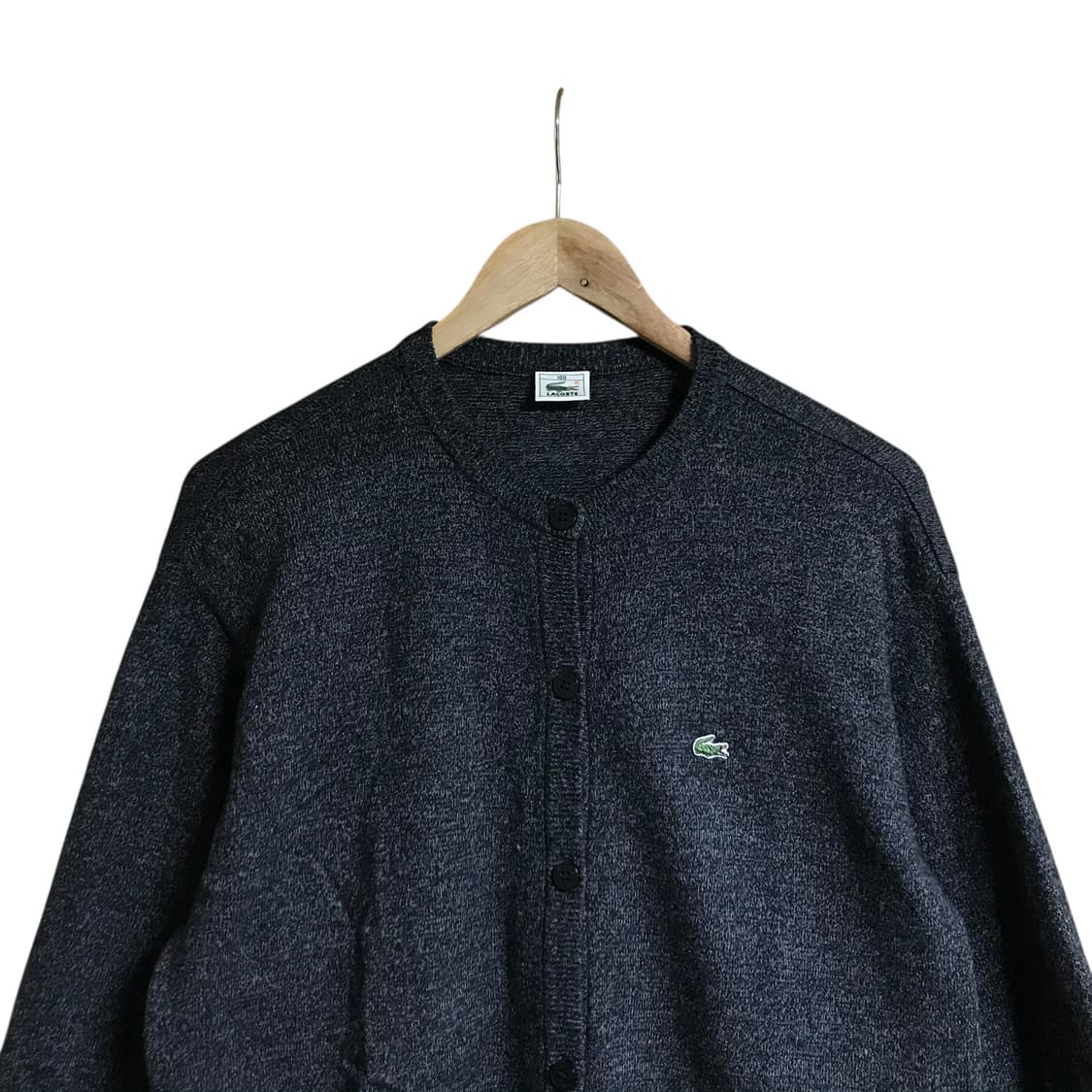 라코스테 차이나카라 차콜 여성 가디건니트 상품이미지1