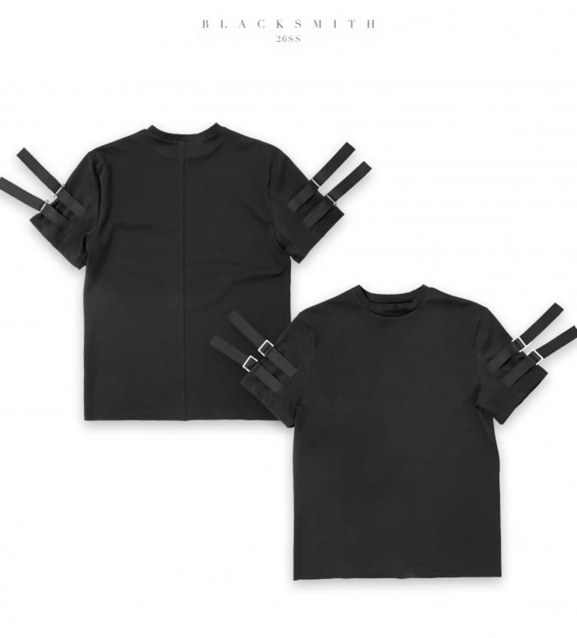 (6/6까지판매)Black smith restraint strap tee 상품이미지5
