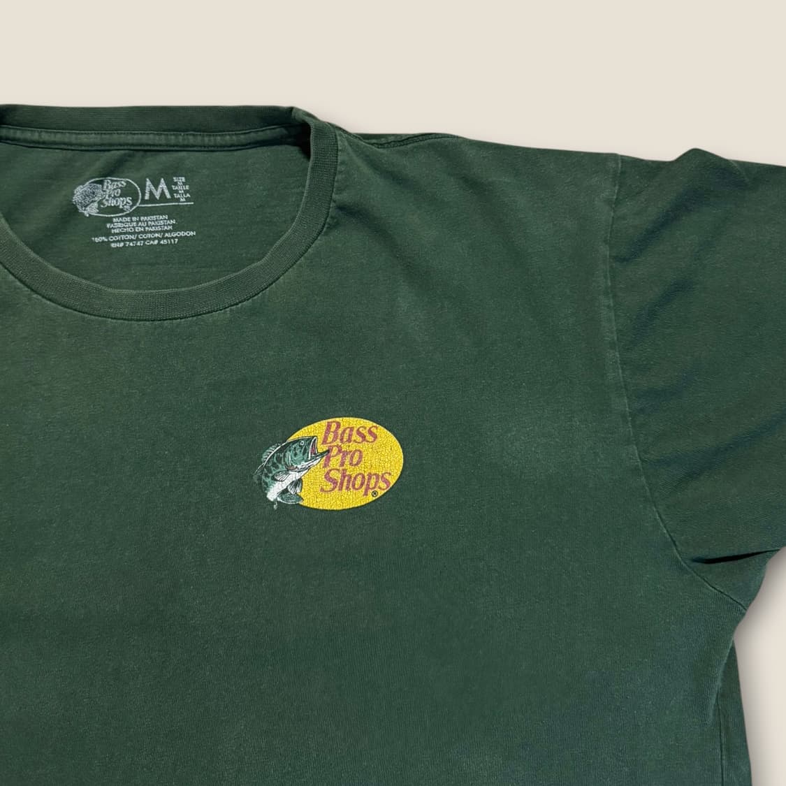 Bass Pro Shops 그린 양면 프린팅 티셔츠 M 상품이미지1