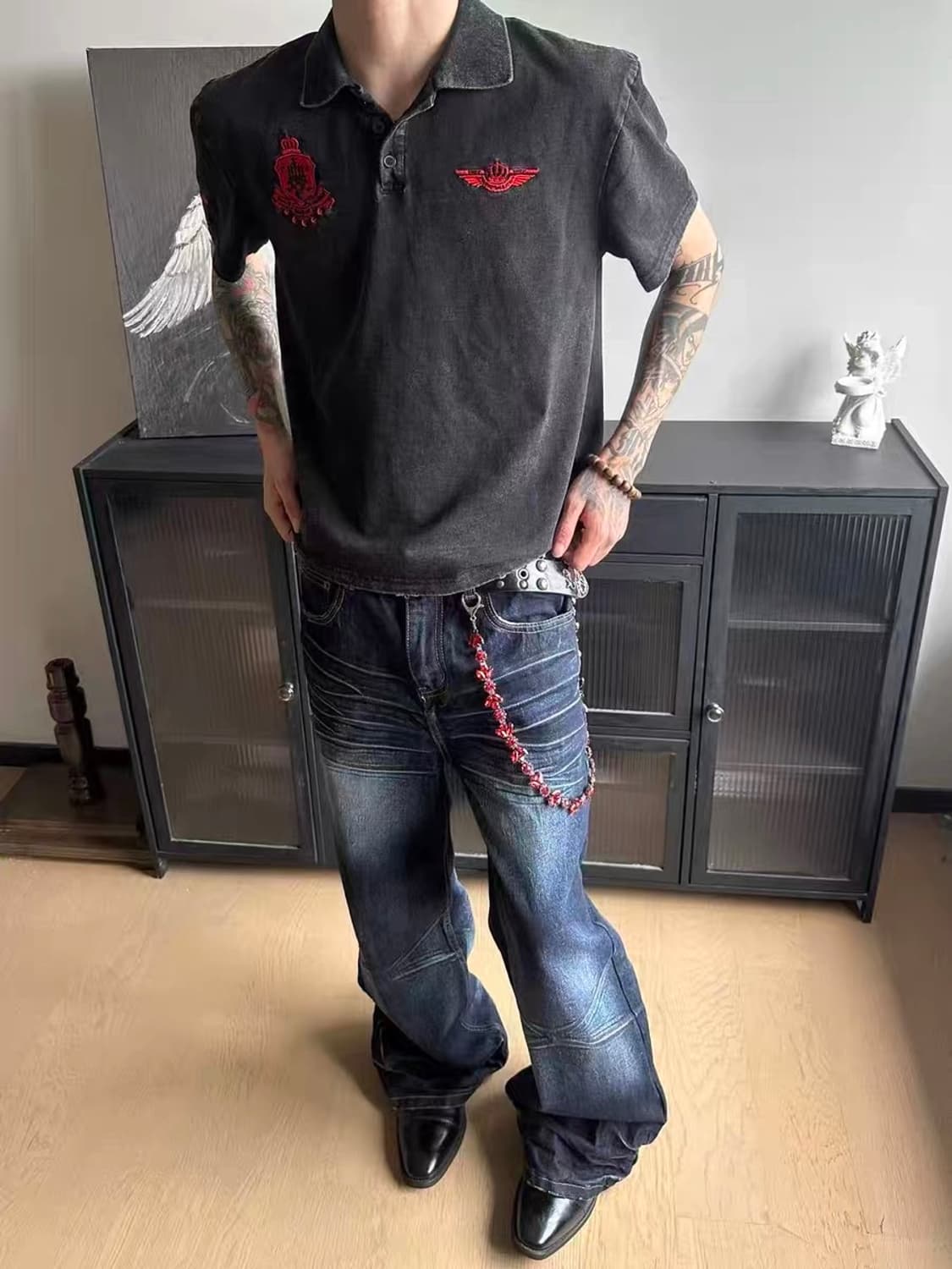 VINTAGE faded polo t-shirts 상품이미지3