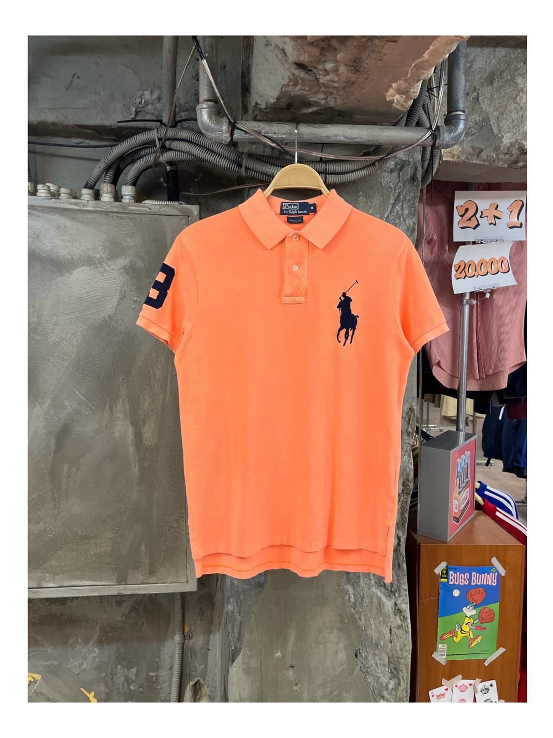 폴로 랄프로렌 빅포니 반팔 카라티 오렌지 M #csz3148 상품이미지1