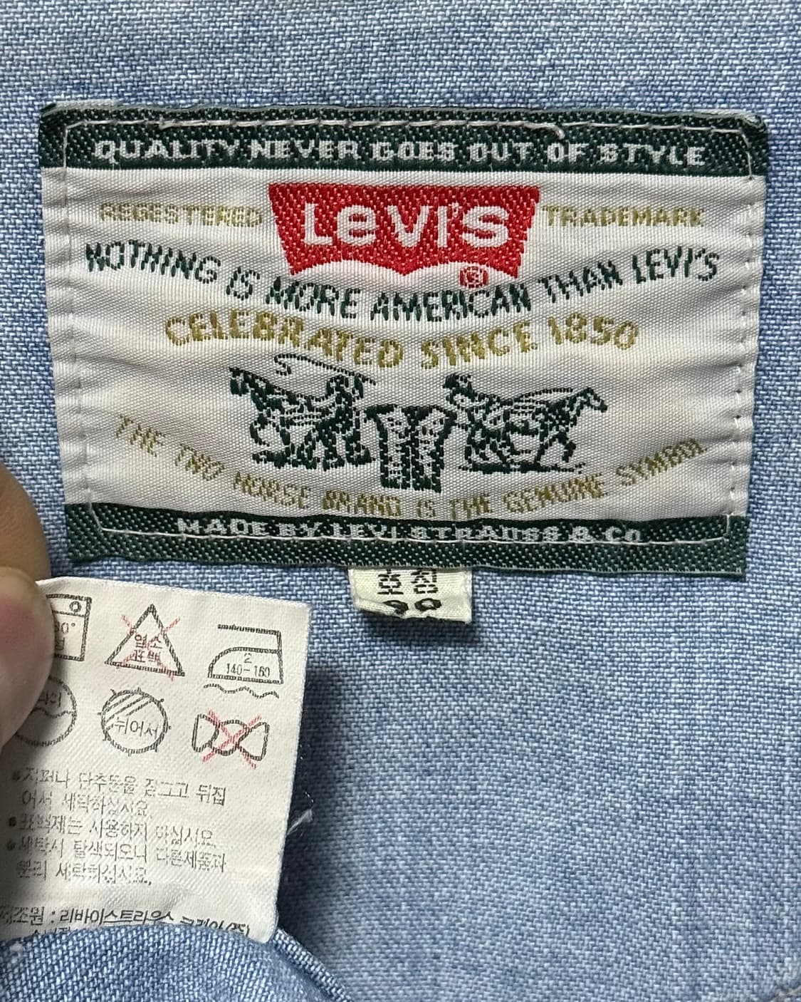 리바이스 레드탭 연청 데님 웨스턴 워크 남방 빈티지 아메카지 밀리터리 상품이미지7