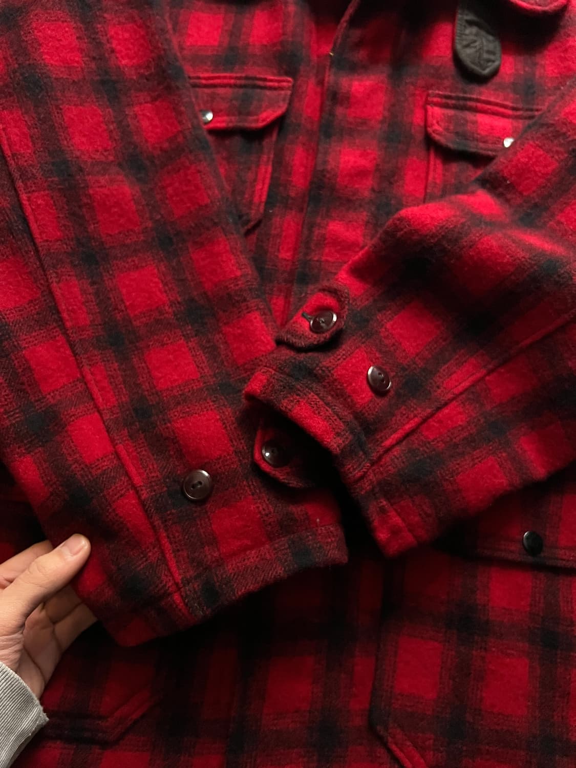 [L]60's 울리치 USA 오리지널 매키노 울 헌팅 자켓 상품이미지5