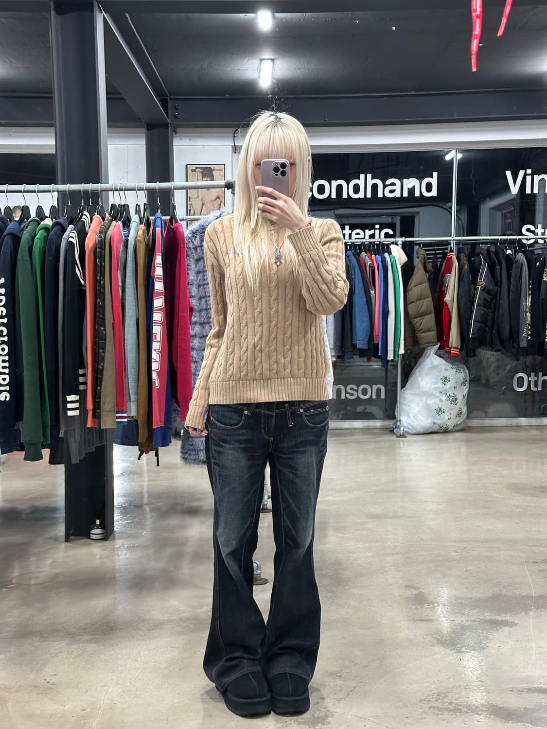 폴로 랄프로렌 베이지 니트 상품이미지2