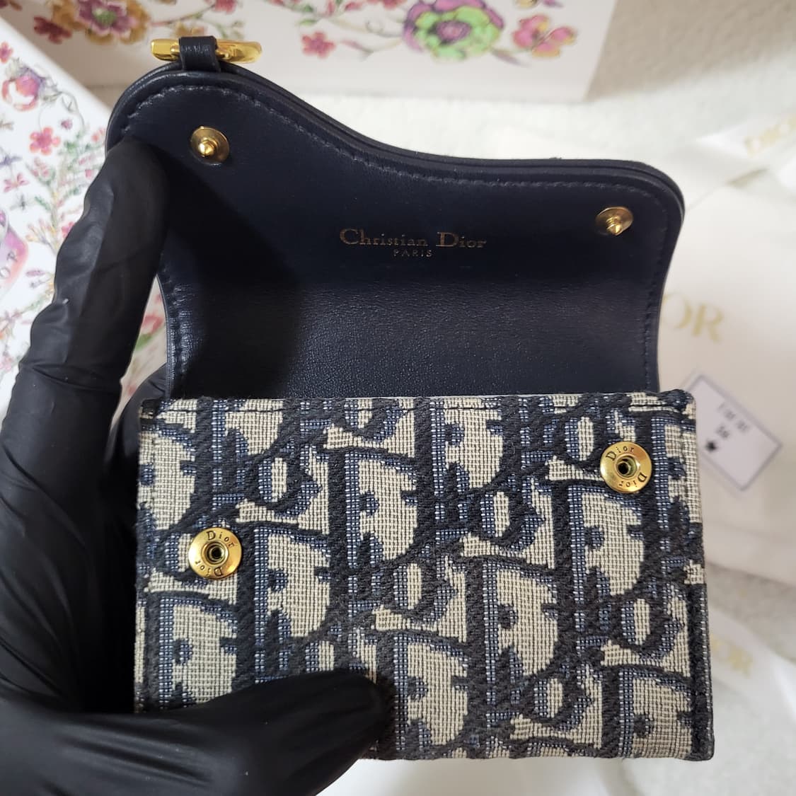 [풀구성] 디올 오블리크 새들 아코디언 카드지갑  상품이미지5