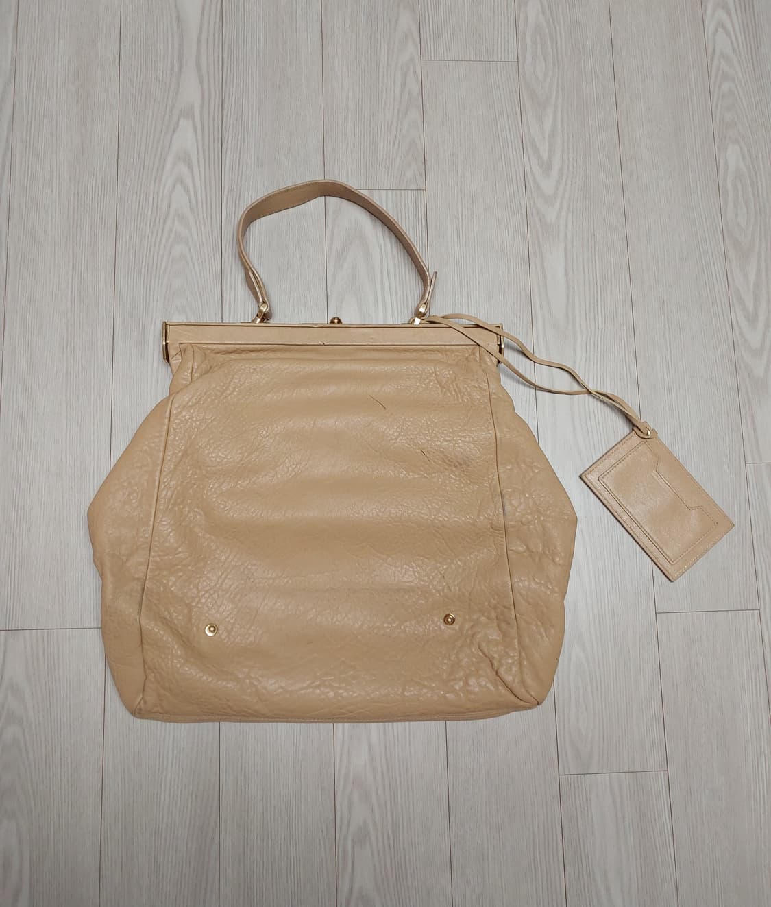 발렌시아가 클래식 레더 투웨이백 베이지 상품이미지7