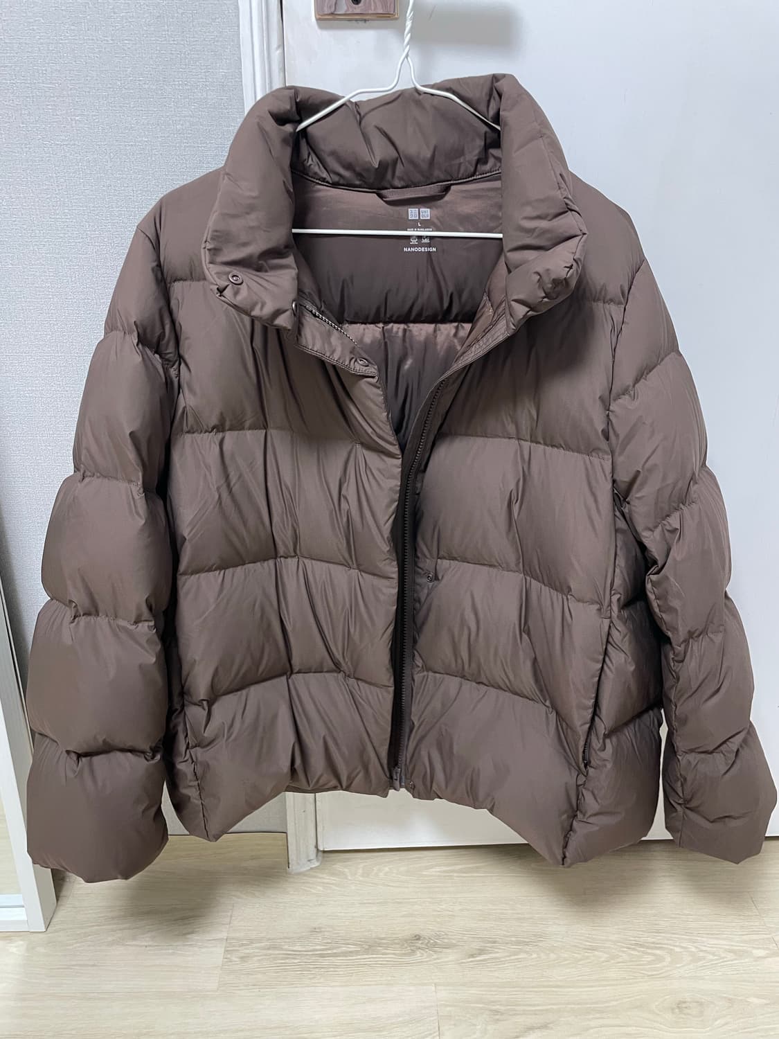 유니클로 브라운숏패딩(새상품) 상품이미지3