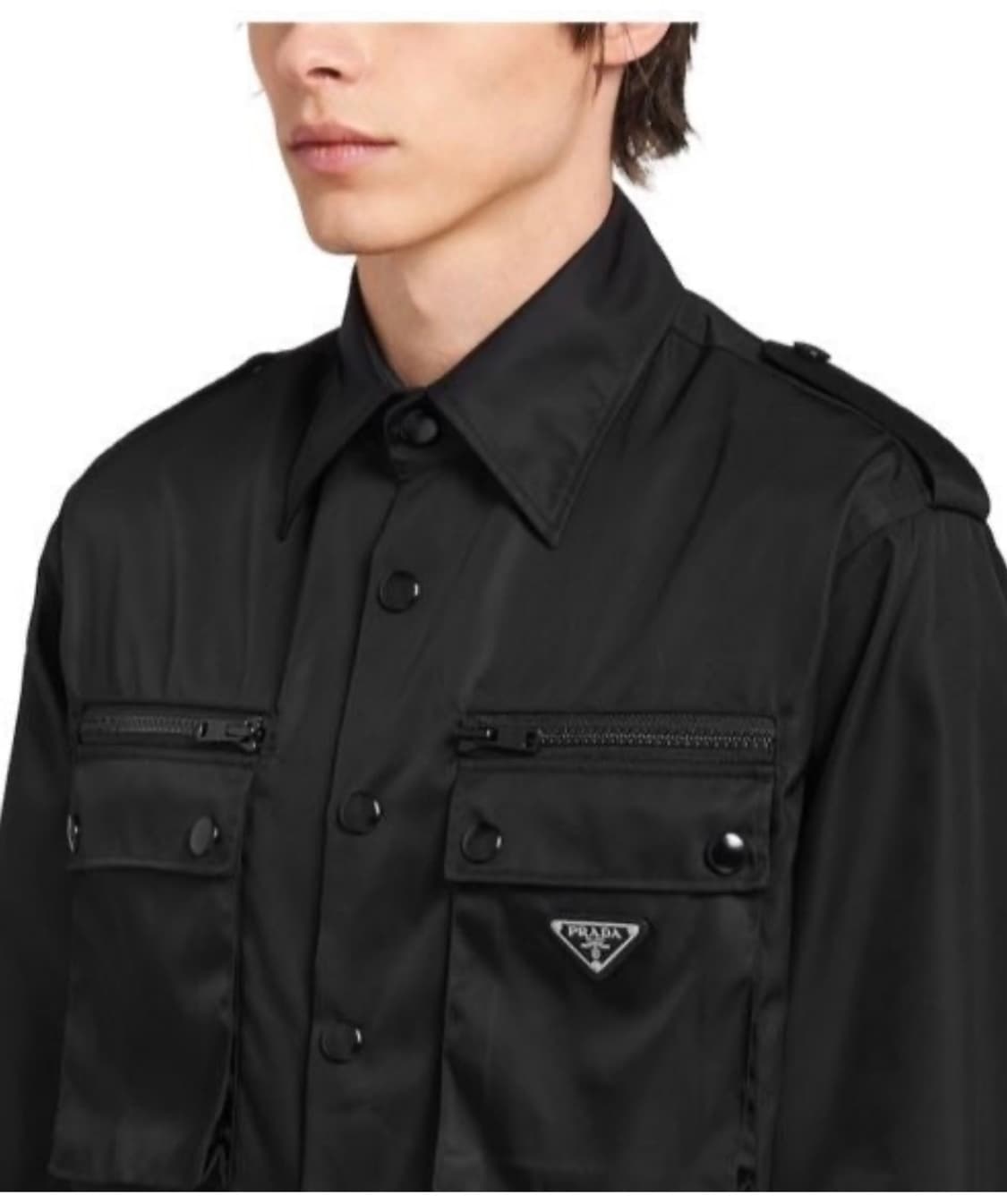 프라다 개버딘 밀리터리 오버셔츠[M] 상품이미지1