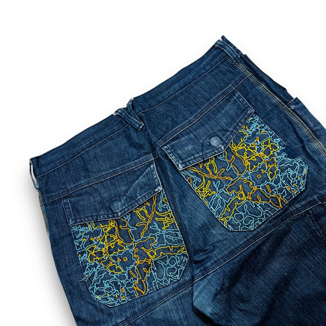 나이키 조던 2008s 올드스쿨 백 자수 데님 하프팬츠 상품이미지5