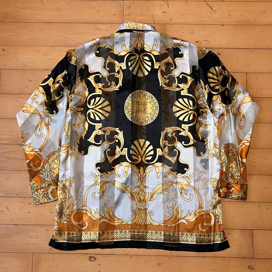 Gianni Versace 베르사체 시스루 골드 바로크 패턴 셔츠 105 상품이미지3