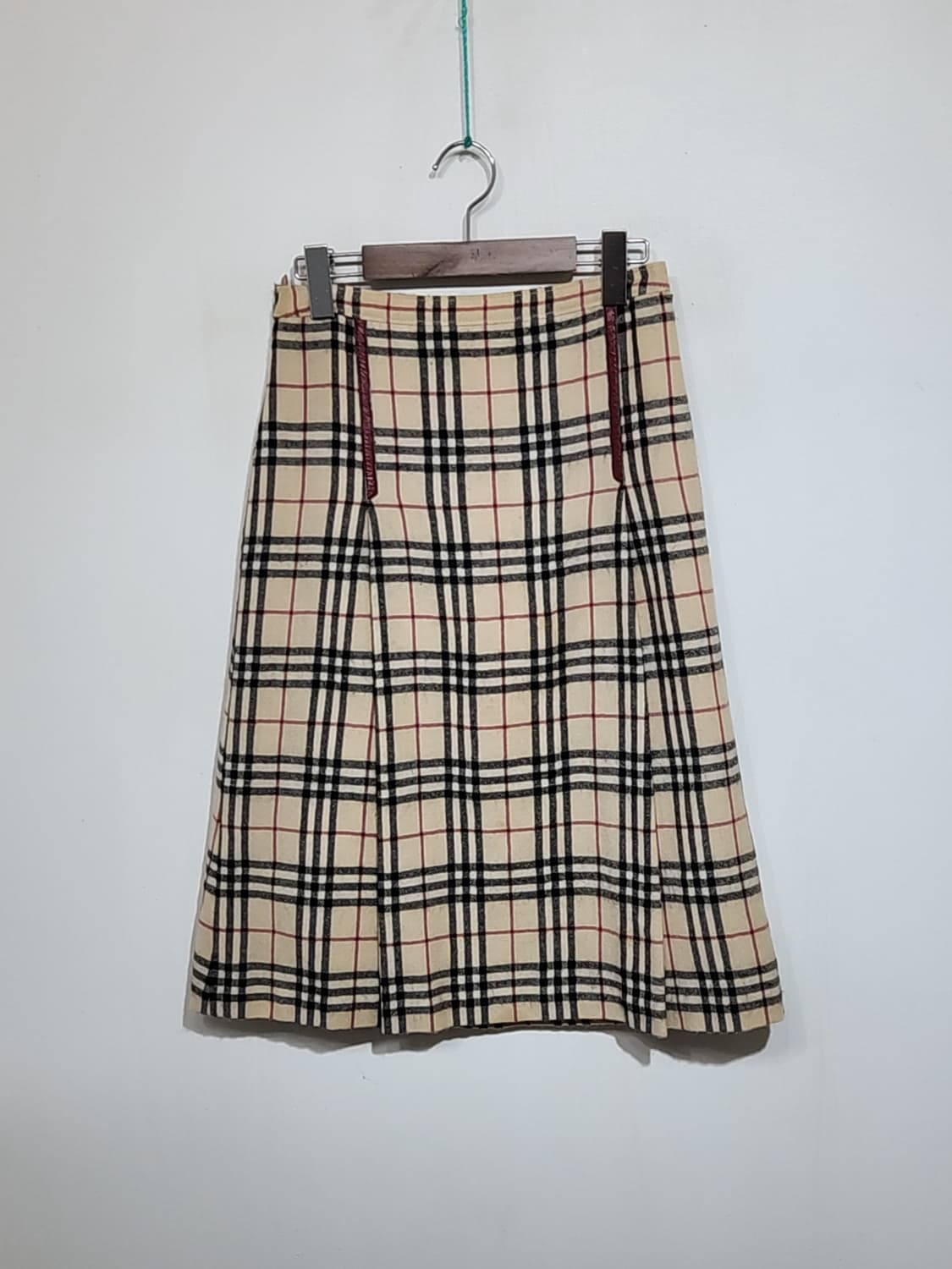 (27) 버버리 울스커트 노바체크 모직치마 알파카 블루라벨  상품이미지1