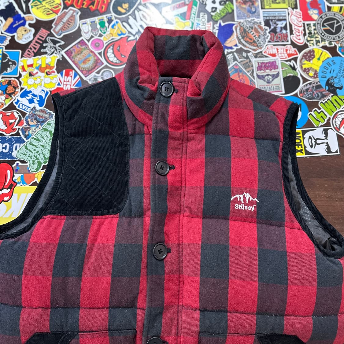 스투시 버팔로 체크 다운 베스트 M 상품이미지3
