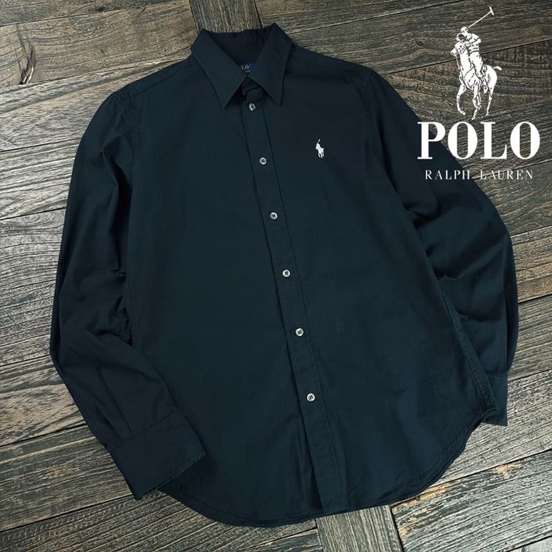 [폴로 랄프로렌] 포니 로고 자수 클래식핏 셔츠 블랙 M19993 상품이미지1