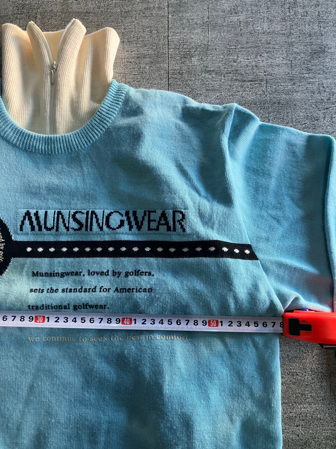 Munsingwear 먼싱웨어 올드스쿨아메카지 레이어드 폴라니트스웨터 상품이미지2