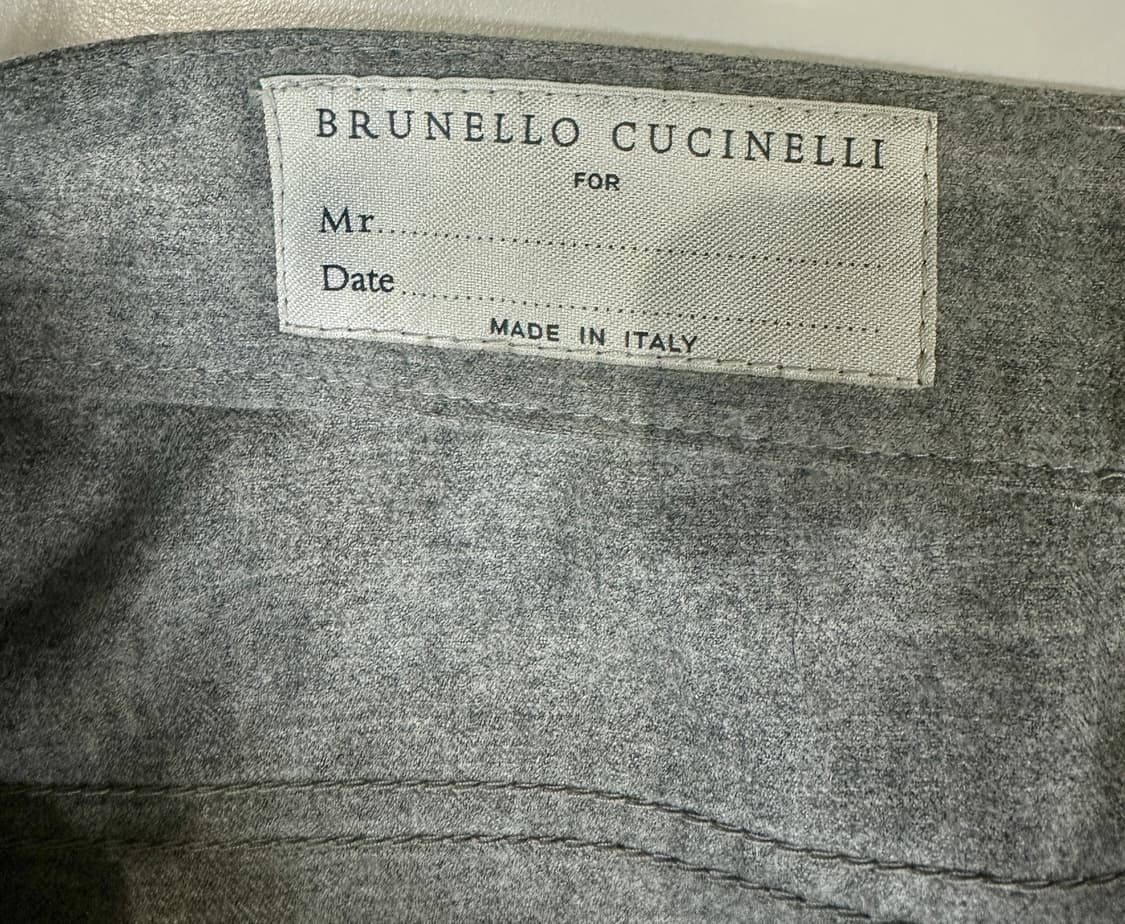 브루넬로 쿠치넬리 버진울 이탈리안핏 치노 팬츠 그레이 상품이미지4