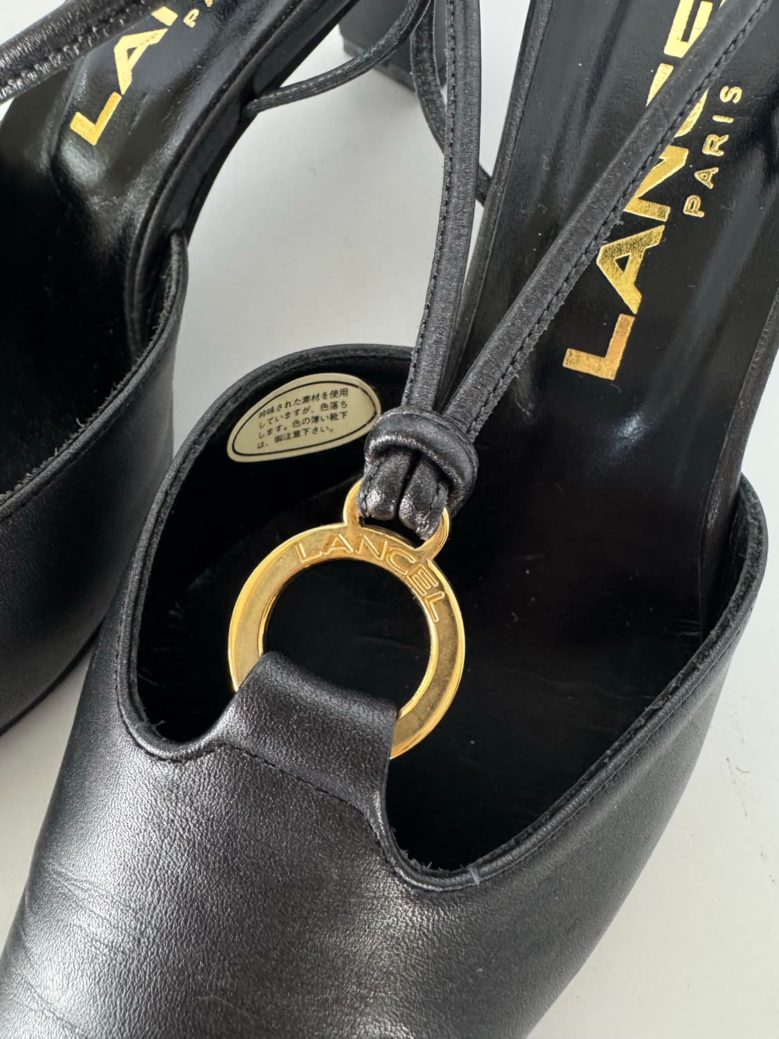 란셀(LANCEL) 골드 링 스트랩 샌들 힐 상품이미지4