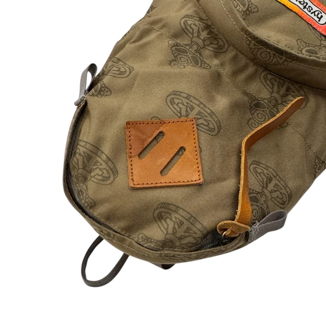 히스테릭글래머 레더 나일론 백팩 카키 상품이미지7