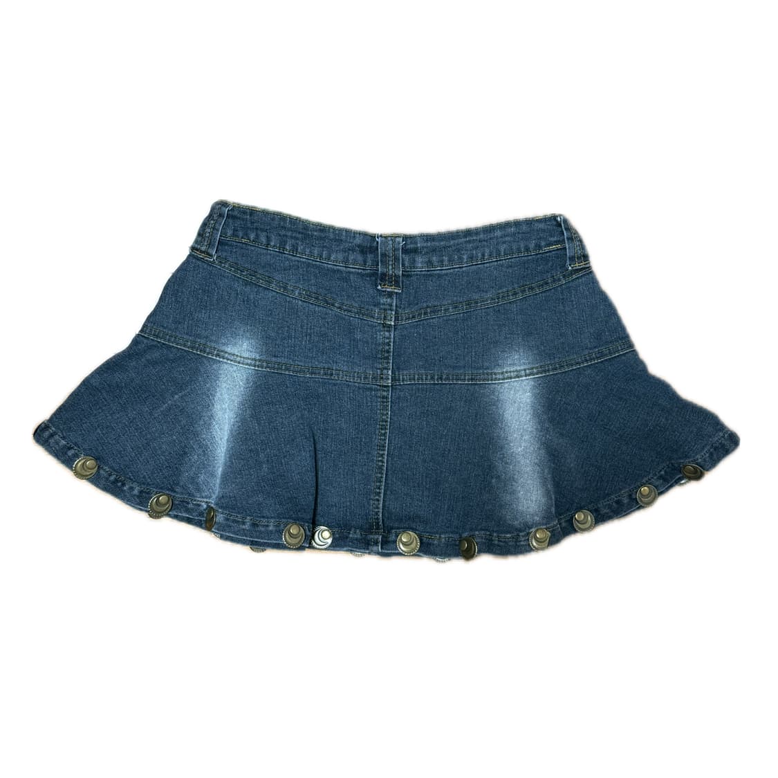 버튼 플레어 데님 스커트 상품이미지2