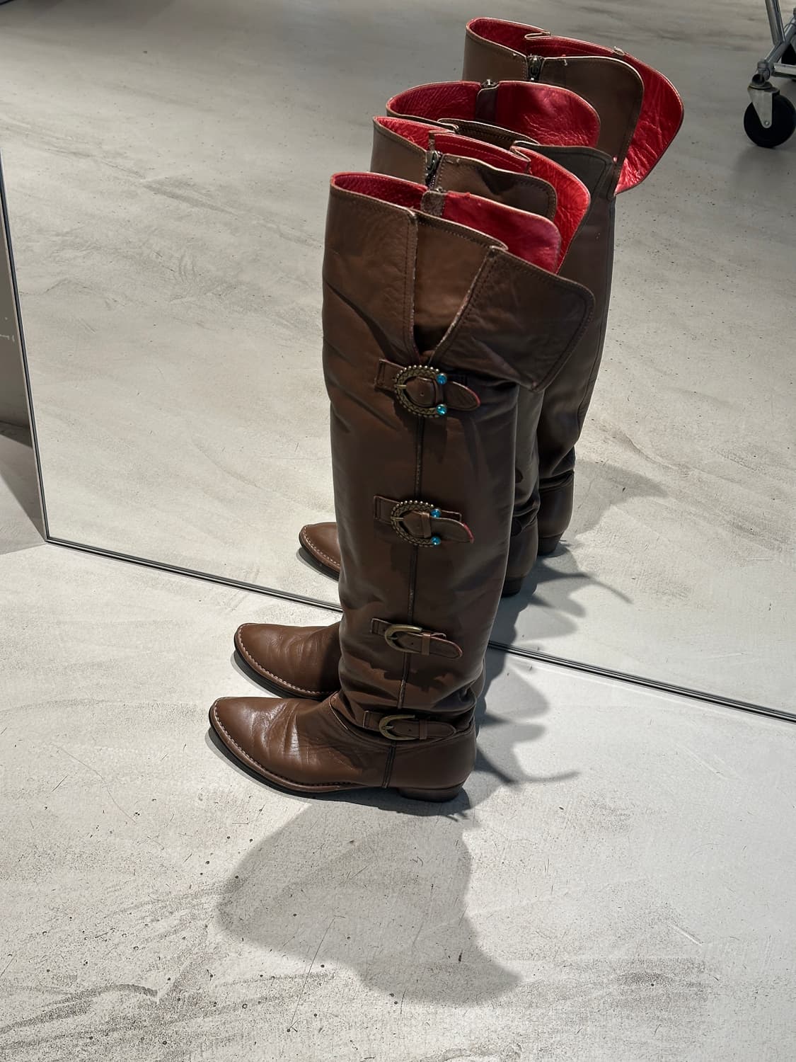 00s Anna sui  y2k vintage brown boots 상품이미지2