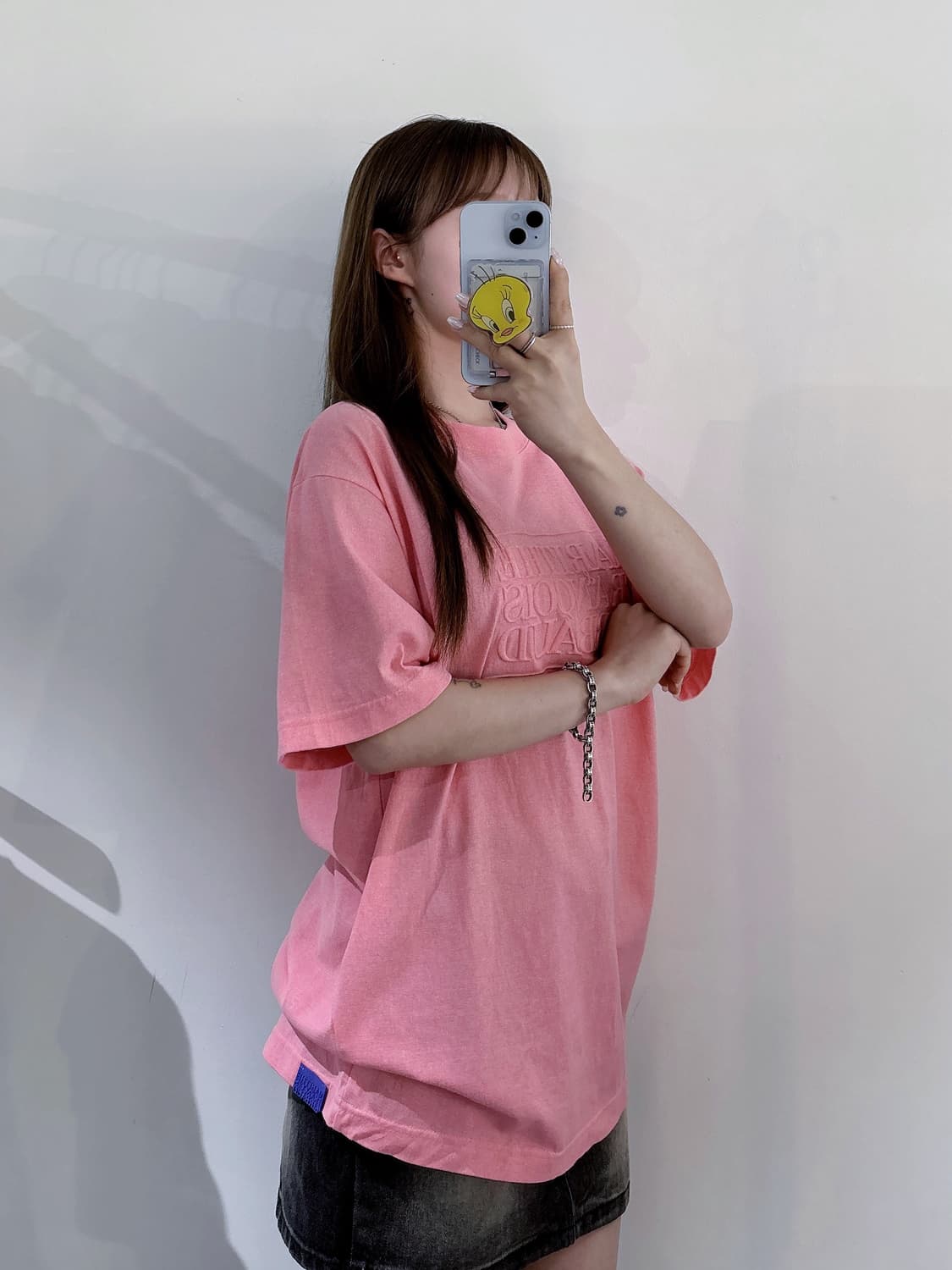 마리떼프랑소와저버 빅로고 베이비핑크 반팔 상품이미지2