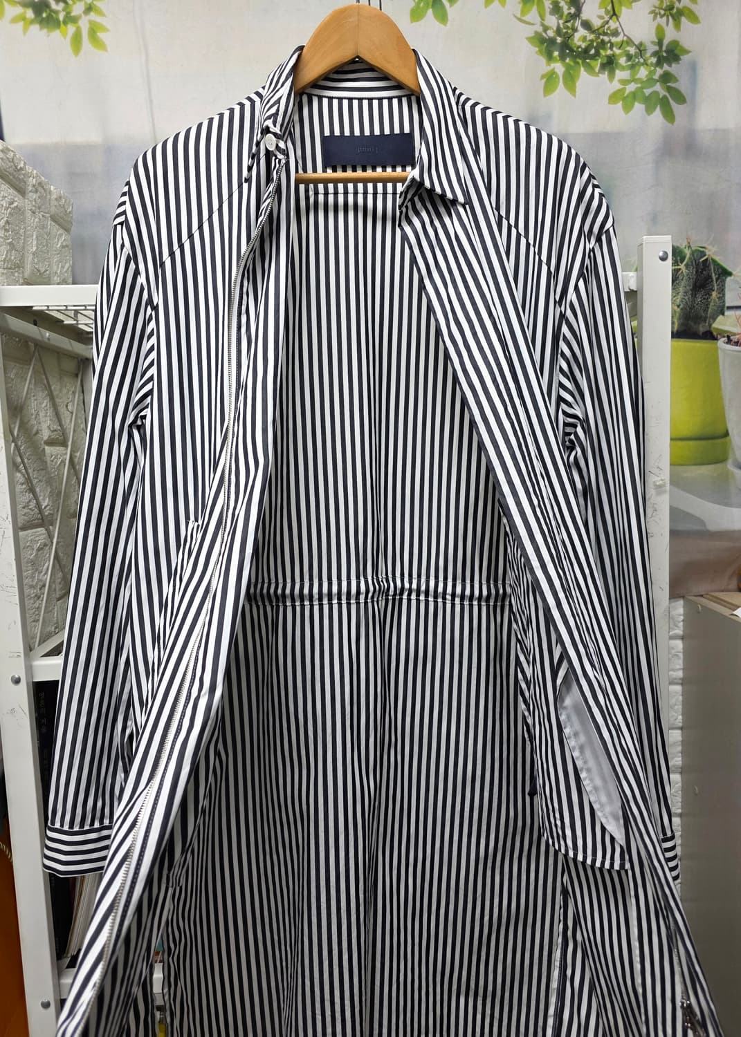 준지 롱셔츠 롱야상 95~100 스트라이프 봄~여름 셔츠코트 MM67 상품이미지6