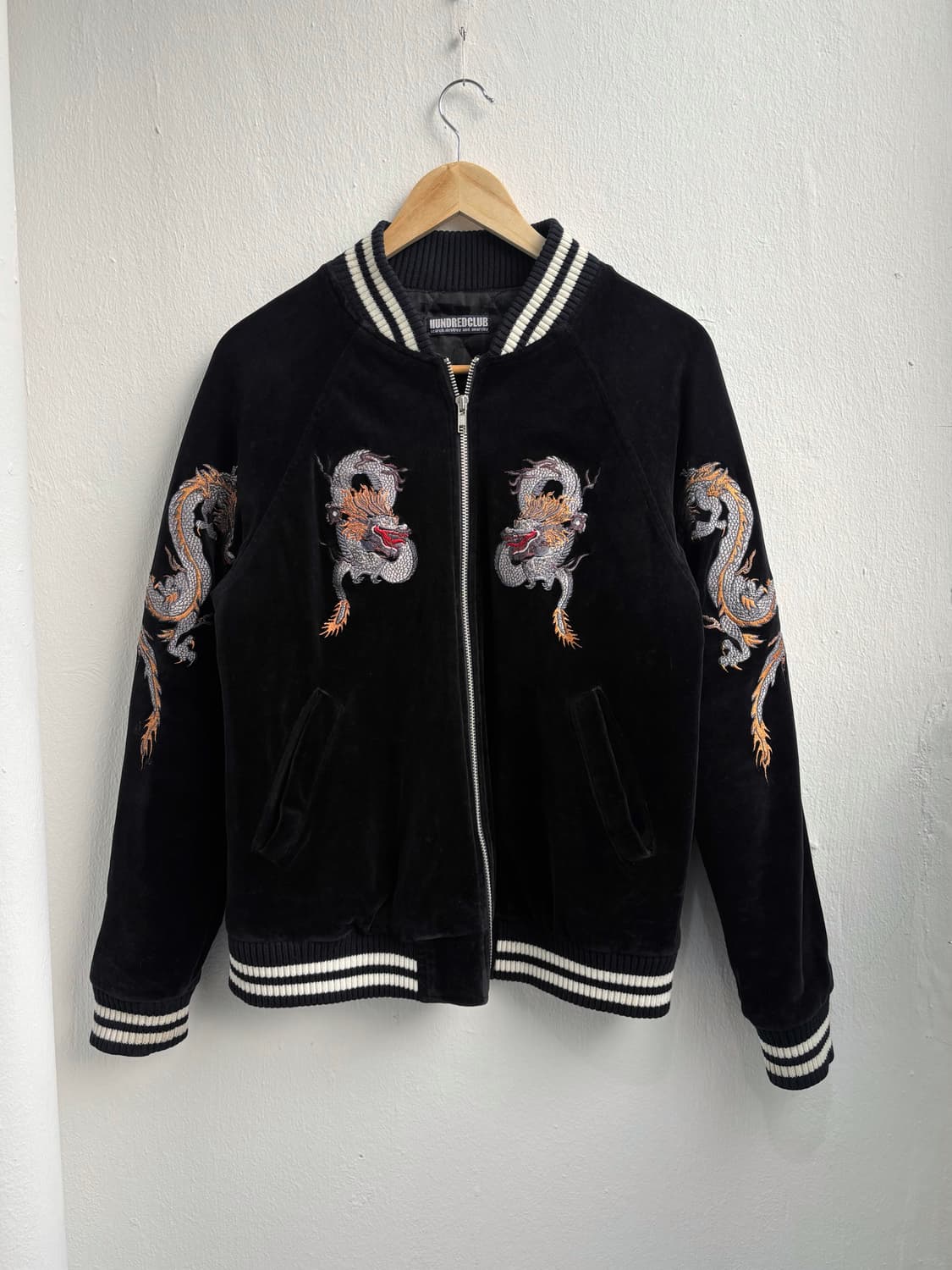 Hundredclub Velvet Dragon Skull Sukajan 상품이미지6