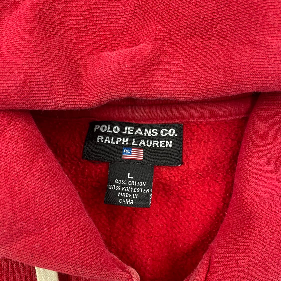 00s 폴로 자수 레드 후드 집업 (105) 상품이미지6