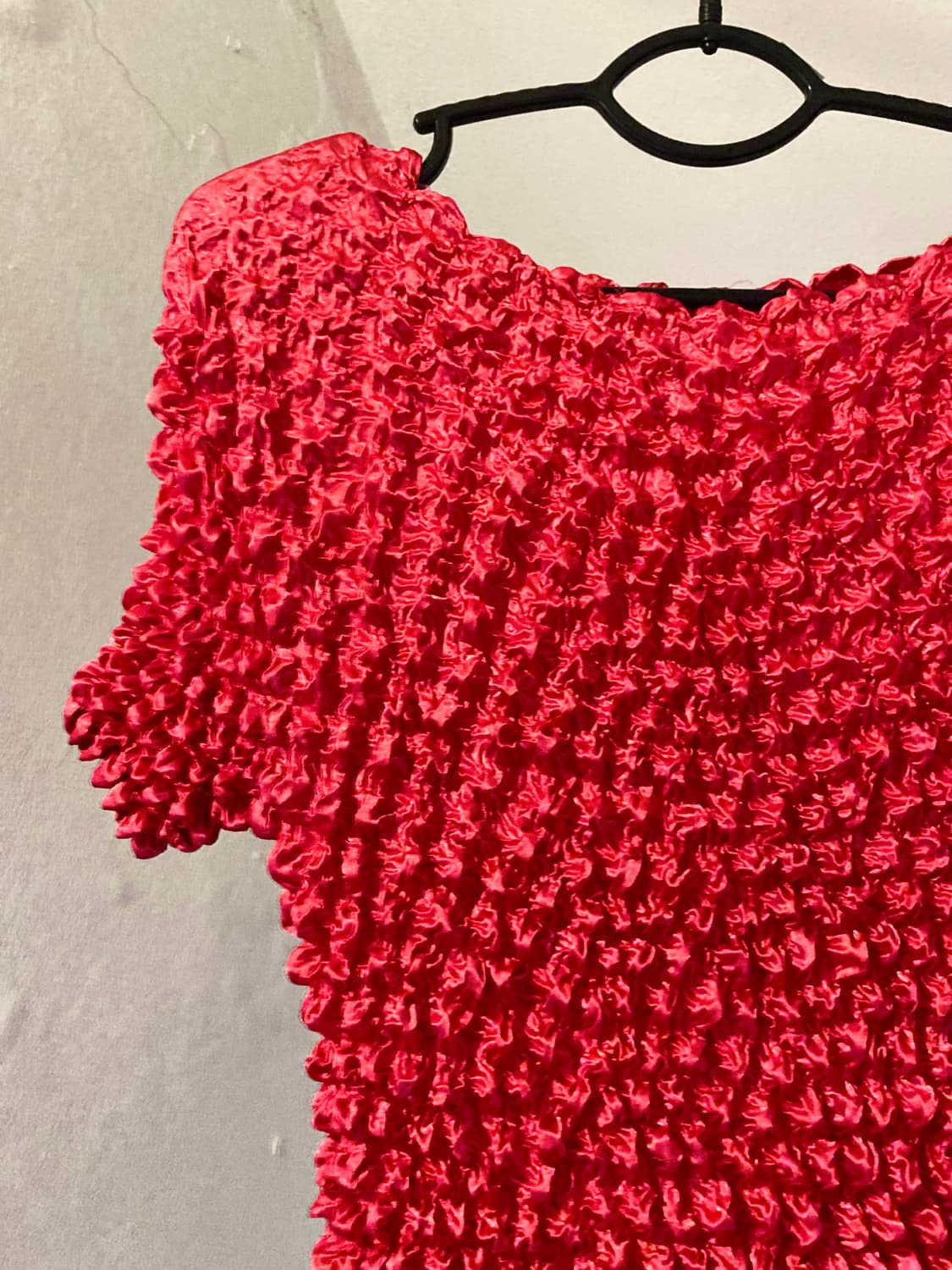 오글뽀글 레드 탑 상품이미지2