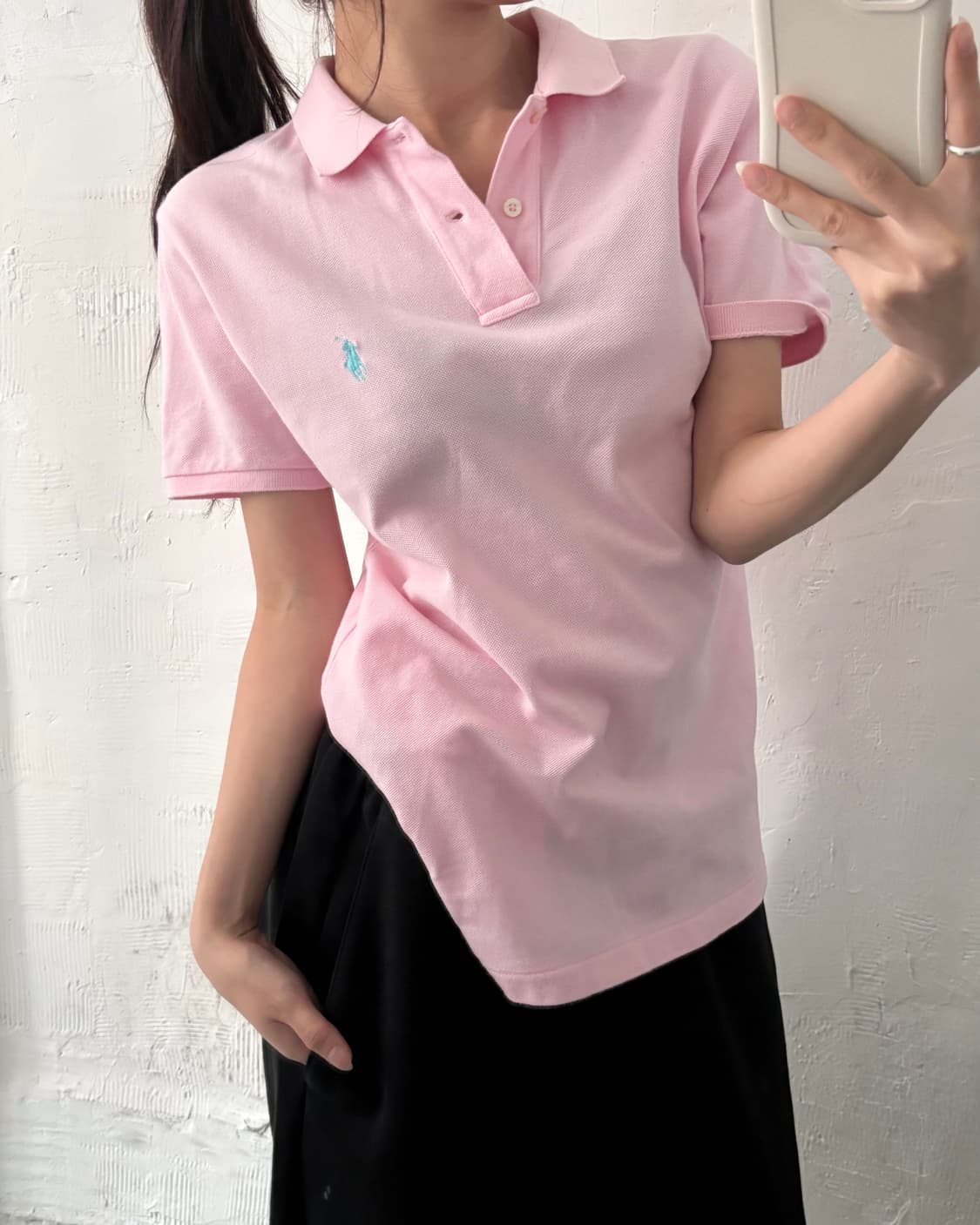 Polo 랄프로렌 우먼 베이비핑크컬러 PK 카라티셔츠 상품이미지1