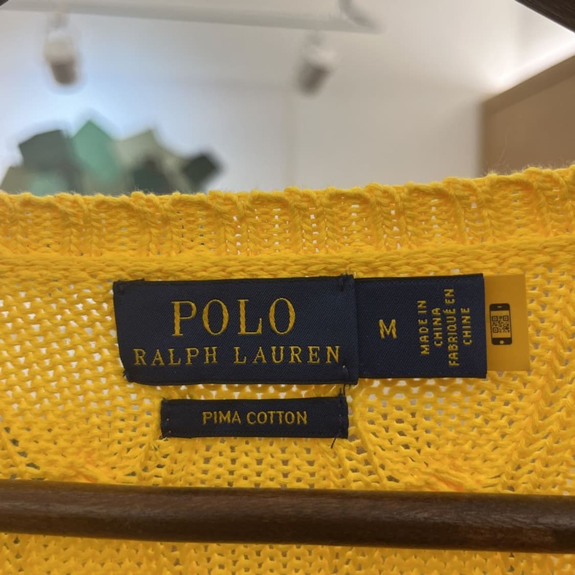 폴로 랄프로렌 레트로 대장핏 옐로우 꽈배기 니트 M C10137 상품이미지5