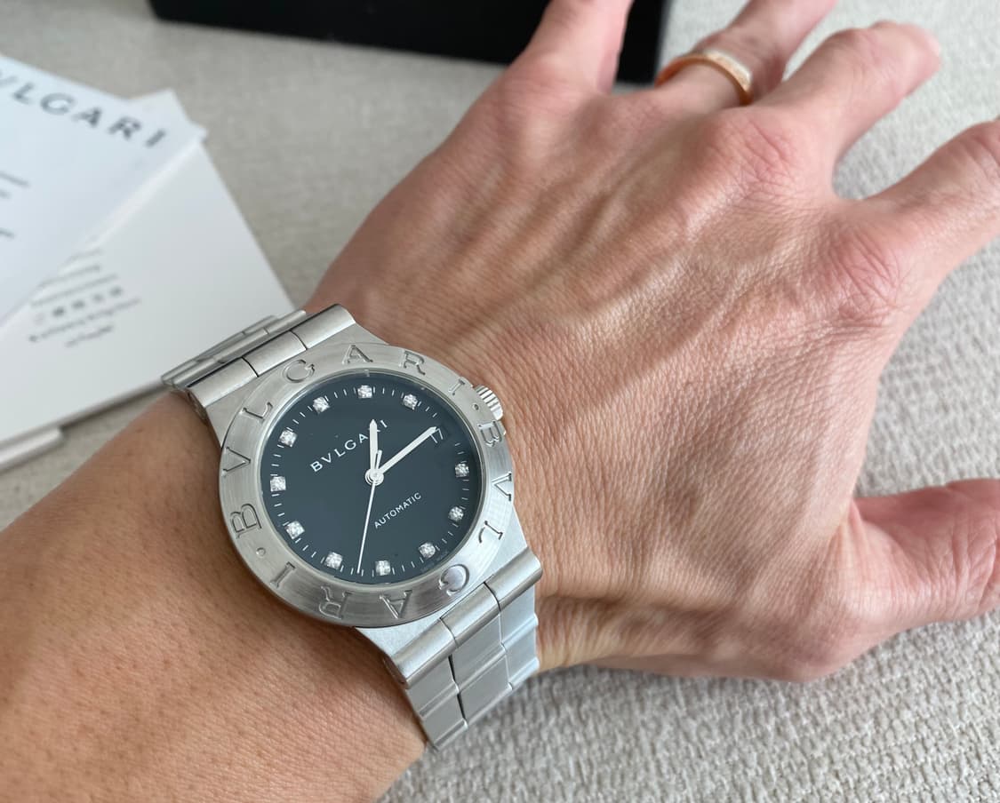 불가리 디아고노 LCV35 다이아 11P 남성용 35mm 미듐  오토메틱 상품이미지4