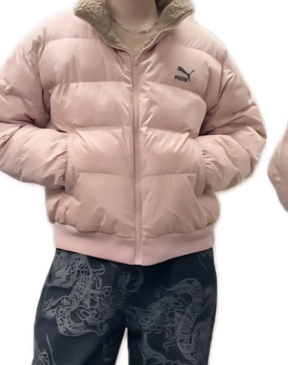 푸마 퓨마 리버시블 숏 여자 패딩 뽀글이 뽀그리 딸기우유 55 66 상품이미지9