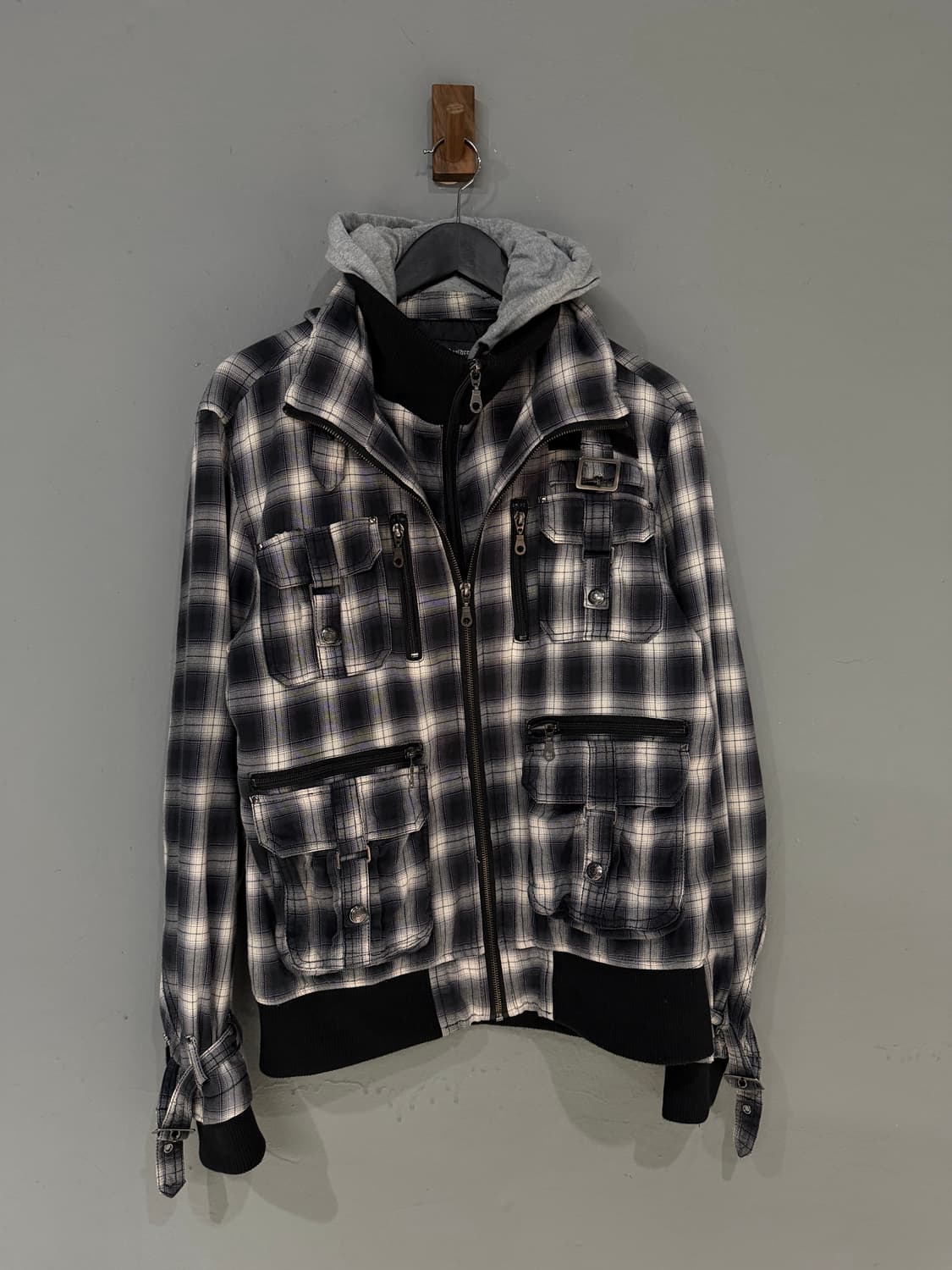 neck buckle multi pocket layered jk 상품이미지6