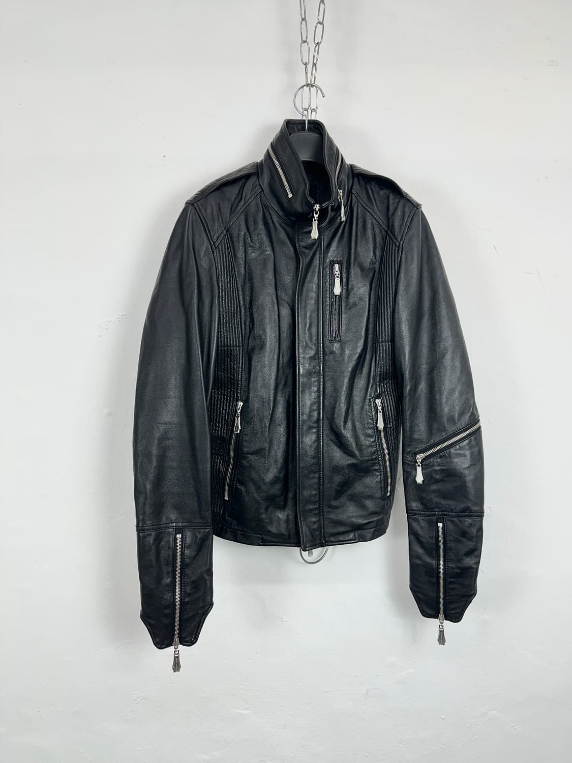 Luv maison Ribbed Panel Lambskin Leather 상품이미지3