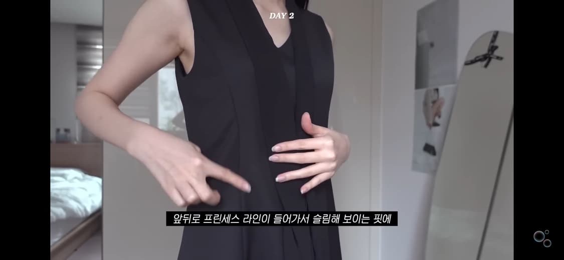 트리밍버드V-neck Flare Long One-piece 상품이미지4